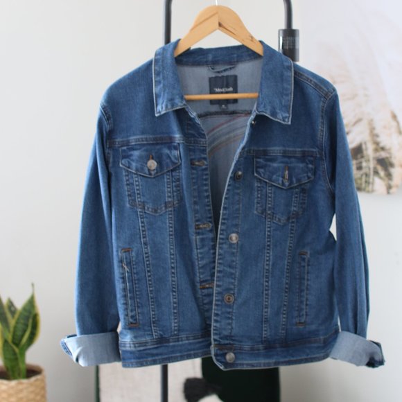 Denim Jacket with Rainbow on back - Picture 3 of 4